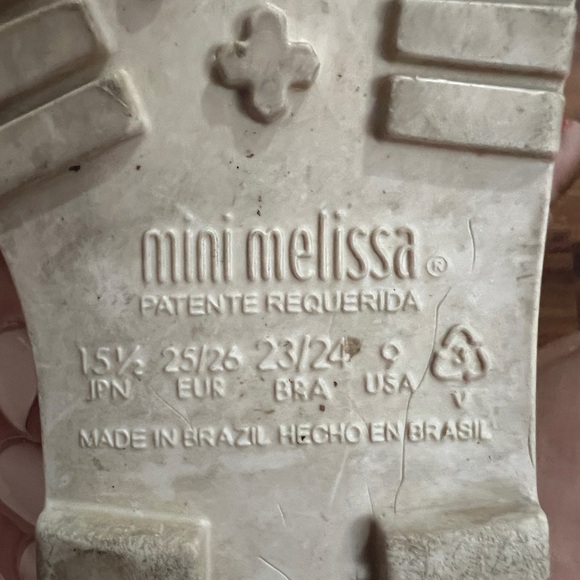 Mini Melissa Loafer Velcro size 9.0 US 25/26 EU black bow - Picture 2 of 10